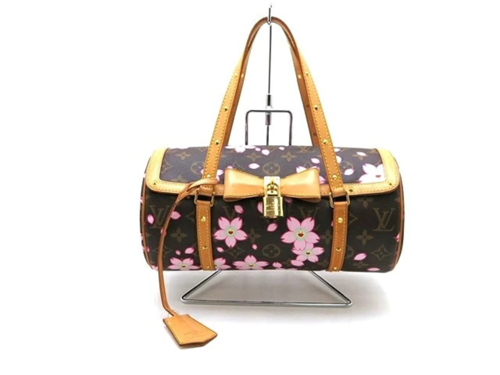 LOUIS VUITTON Papillon Monogram Cherry Red Blossom Shoulder Bag